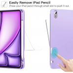 Ztotop Kalem Blmeli iPad Air 6.Nesil Klf (11 in)-Purple