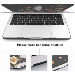 iCasso MacBook Pro Sert Kabuk Klf (13 in)-Black Floral