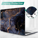 Tuiklol MacBook Pro Sert Kabuk Klf (13 in)-Black Marble 