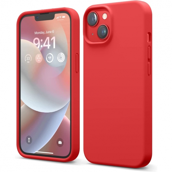 elago iPhone Apple 15 Plus Silikon Klf-Red