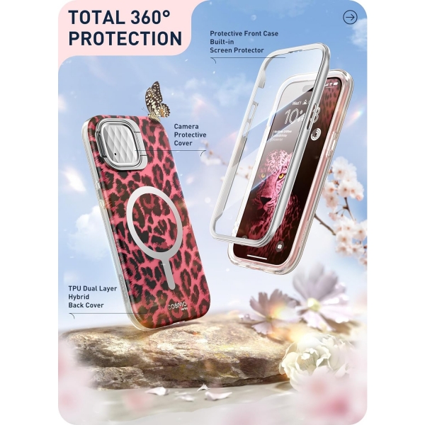 i-Blason Cosmo Serisi Apple iPhone 15 Pro Klf-PinkCeetah