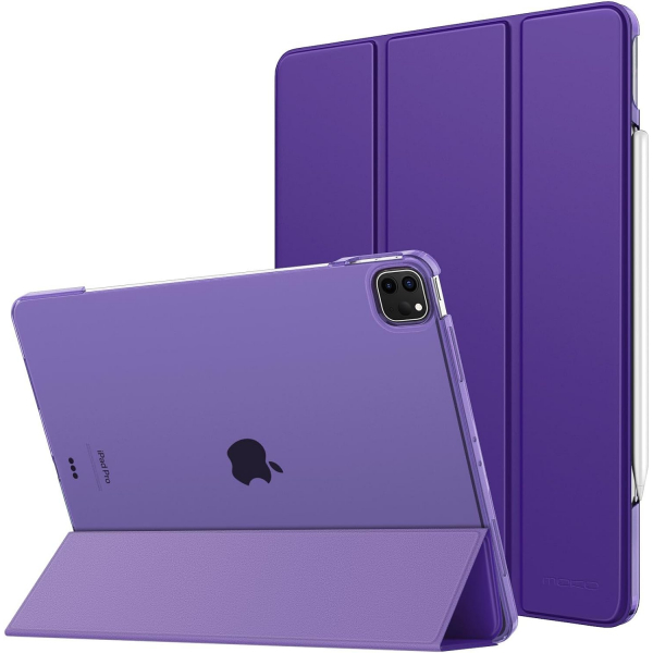 MoKo Kalem Blmeli iPad Air Klf (11 in)(6.Nesil)-Purple Violet