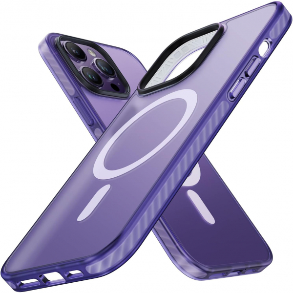 TORRAS Manyetik iPhone 14 Pro Klf -Matte Purple 