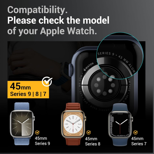 MAGEASY Silikon Apple Watch 9 Bumper Klf(41mm)-Starlight 