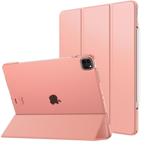 MoKo Kalem Blmeli iPad Pro M4 Klf (11 in)-Apricot Orange