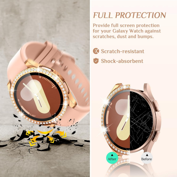 Goton Galaxy Watch 6 Bumper Koruyucu (40mm)-Rose Gold