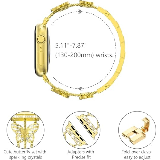 NewWays Apple Watch elik Kay (42/44/45/49mm)-Gold