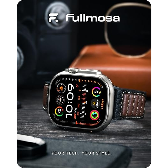 Fullmosa Apple Watch Deri Kay (41/40/38mm)-Black