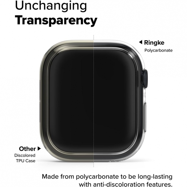 Rin gke Apple Watch 10 42mm Bumper Klf-Clear Matte Black