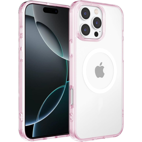 Temdan Apple iPhone 16 Pro Max effaf Klf -Pink