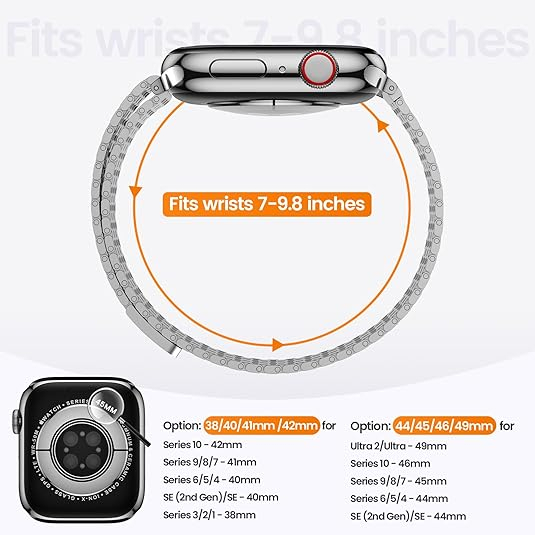 LETOID Apple Watch 10 42mm elik Kay -Silver