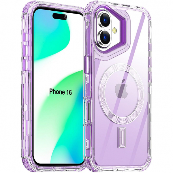 AICase Apple iPhone 16 Plus MagSafe Uyumlu Klf -Purple