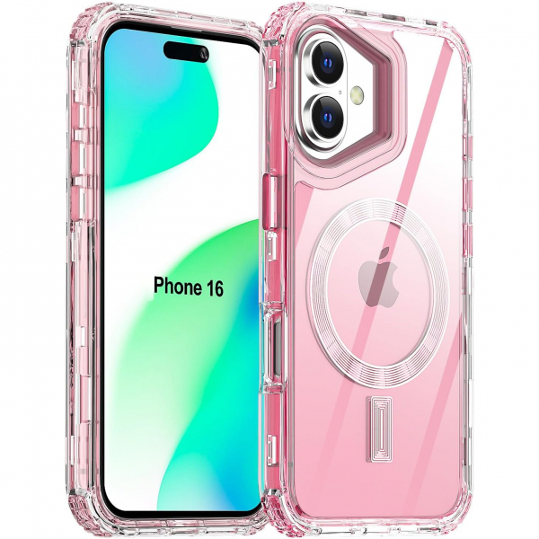 AICase Apple iPhone 16 Plus MagSafe Uyumlu Klf -Hot Pink