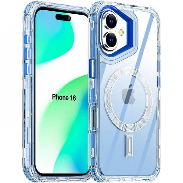 AICase Apple iPhone 16 Plus MagSafe Uyumlu Klf -Blue