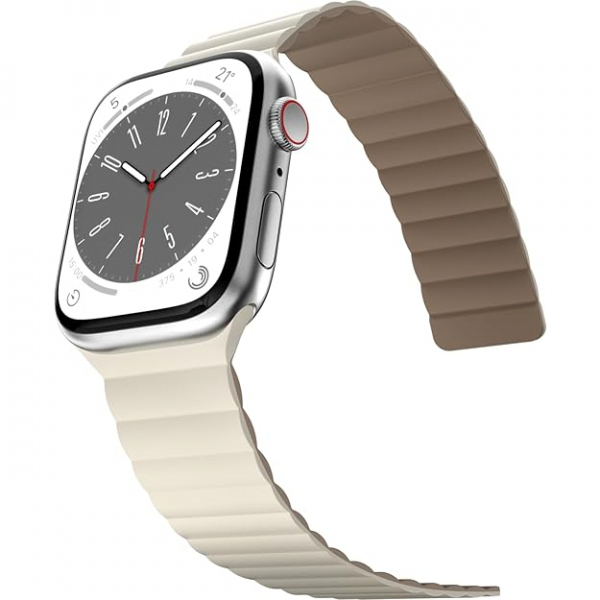 MAGEASY Apple Watch 10 46mm Manyetik Kay-Starlight 