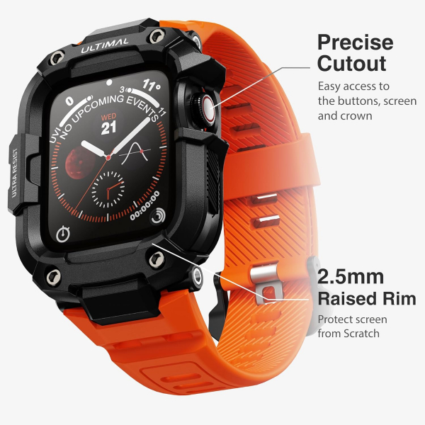 ULTIMAL Apple Watch 10 46mm Kay -Black Orange 