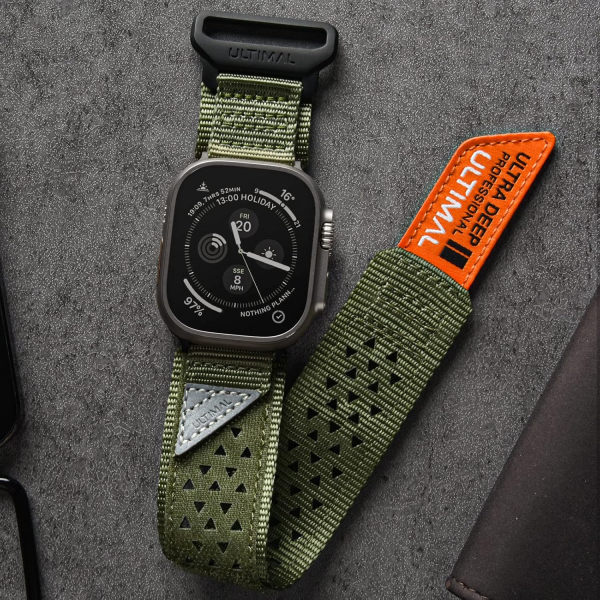 ULTIMAL Apple Watch 10 42mm Kay -Military Green