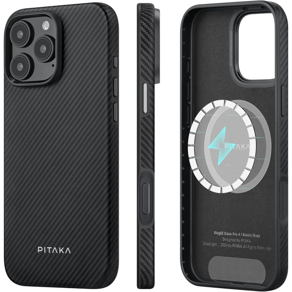 PITAKA iPhone 16 Pro MagEZ Klf -Black Grey