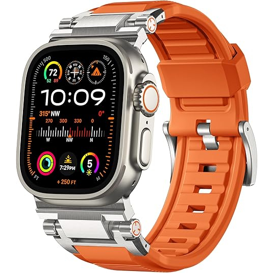 Bandletic Silikon Apple Watch Kay(42/44/45/49mm)-Orange