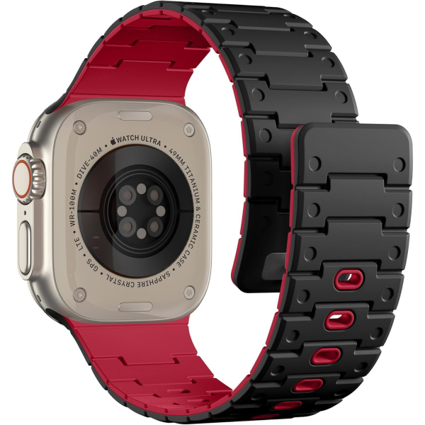 Bandletic Apple Watch 10 46mm Kay-Black Red 