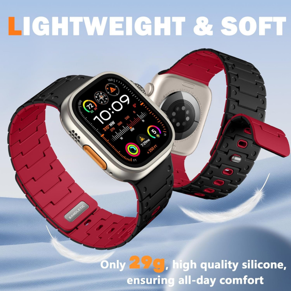 Bandletic Apple Watch 10 46mm Kay-Black Red 