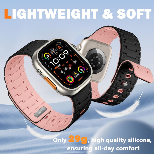 Bandletic Apple Watch 10 46mm Kay-Black Pink 