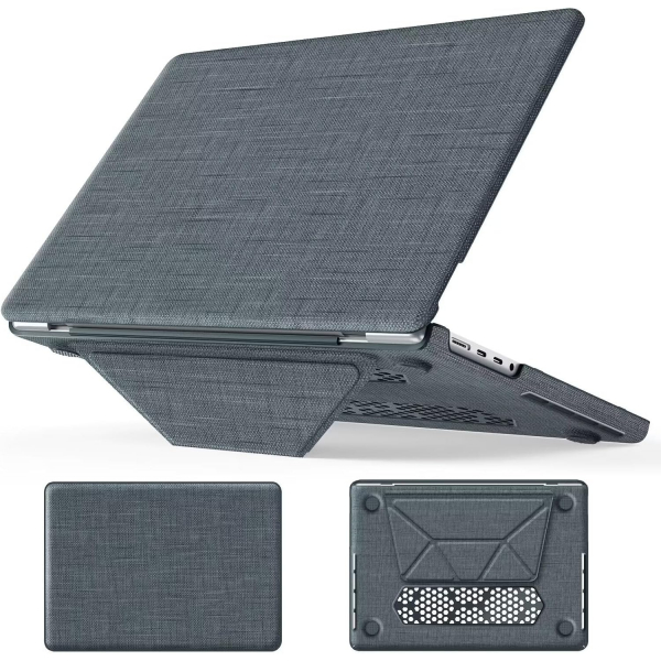 Batianda MacBook Pro M4 Kickstandl Klf (14 in)-Fabric Grey