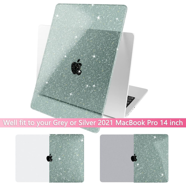 Batianda MacBook Pro M4 Iltl Klf (14 in)-Glitter Green