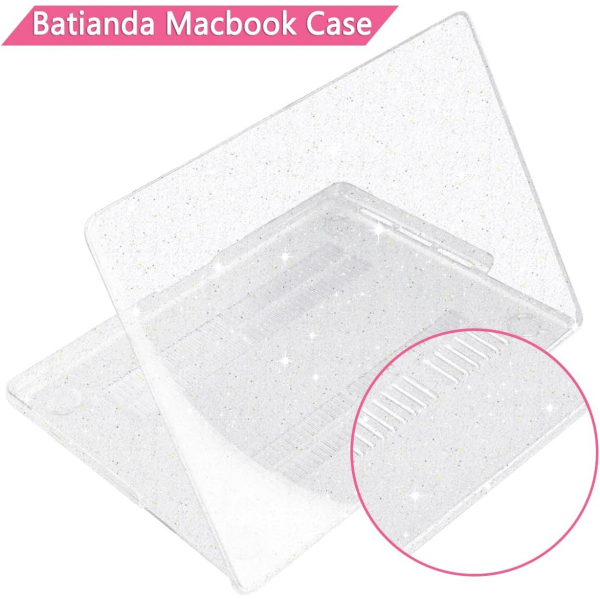 Batianda MacBook Pro M4 Iltl Klf (14 in)-Glitter Clear