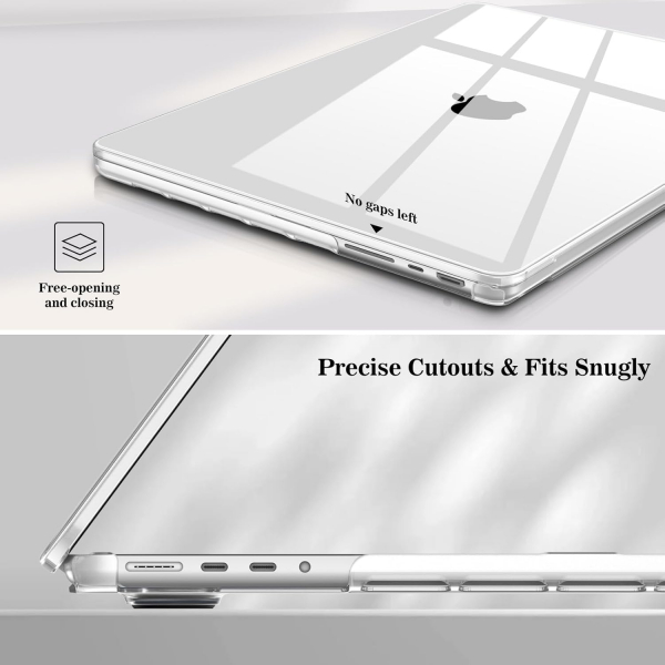 Fintie MacBook Pro M4 Uyumlu Klf (16 in)-Crystal Clear