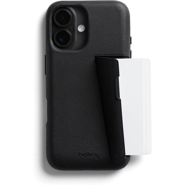 Bellroy Apple iPhone 16 Plus Czdan Deri Klf-Black