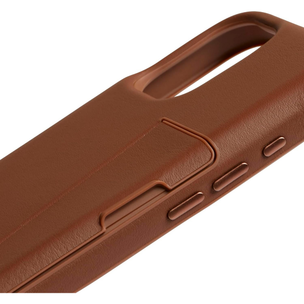 Bellroy Apple iPhone 16 Plus Czdan Deri Klf-Sienna