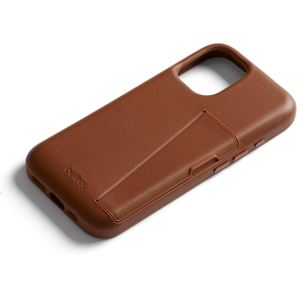 Bellroy Apple iPhone 16 Plus Czdan Deri Klf-Sienna