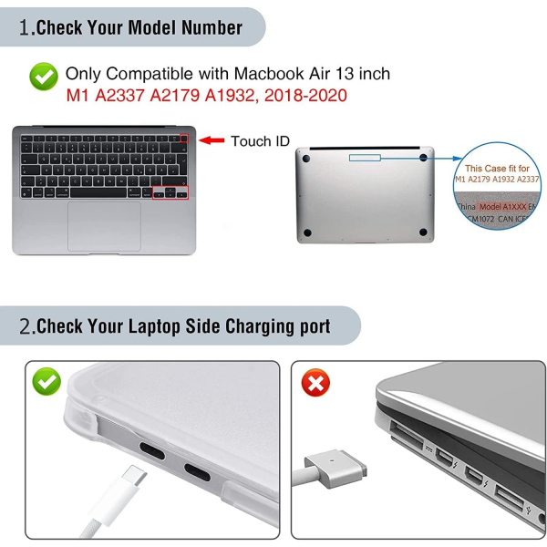 BlueSwan MacBook Air effaf Klf (13 in)-Frosted Clear(Clear Bumper)