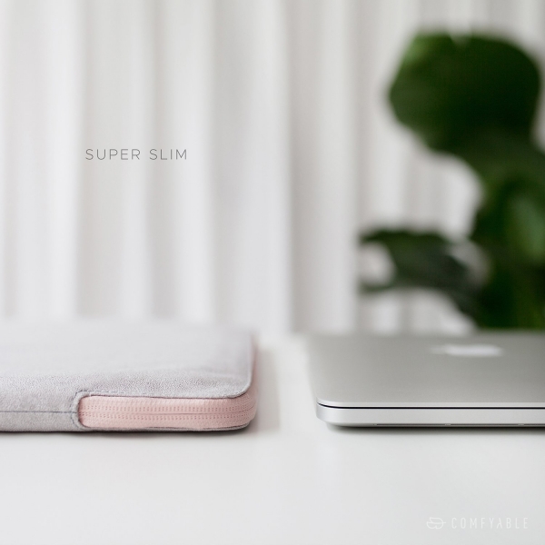 Comfyable MacBook Pro/Air Laptop Sleeve anta (13 in)-Dove Gray Pink