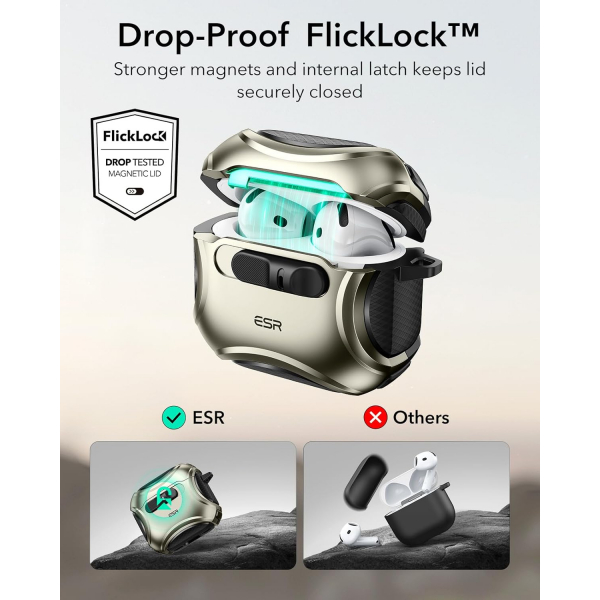 ESR Apple AirPods 4 HaloLock Cyber Klf -Titanium 