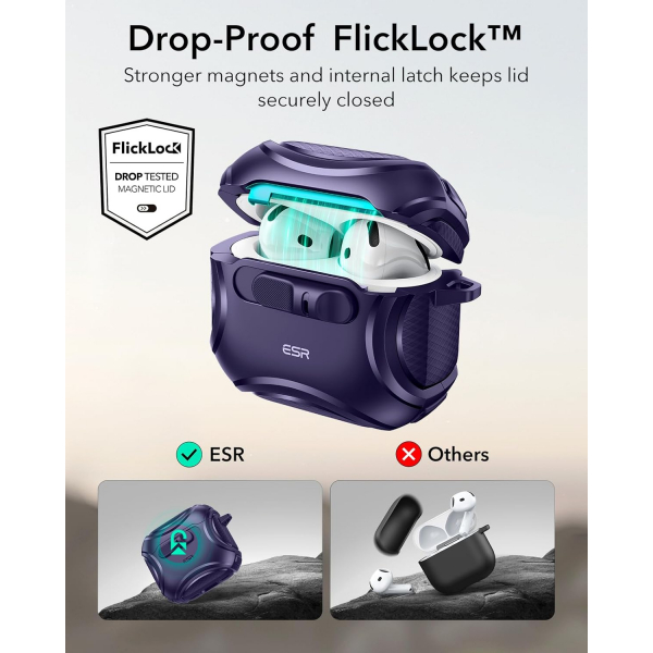 ESR Apple AirPods 4 HaloLock Cyber Klf -Purple