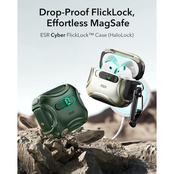 ESR Apple AirPods 4 HaloLock Cyber Klf -Green