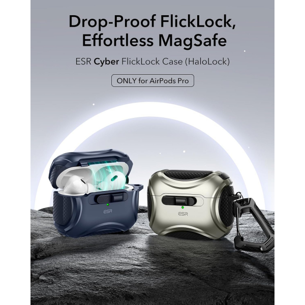 ESR Cyber FlickLock AirPods Pro 2.Nesil Klf-Blue