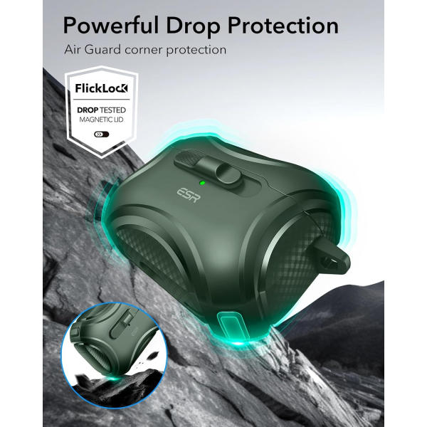 ESR Cyber FlickLock AirPods Pro 2.Nesil Klf-Green