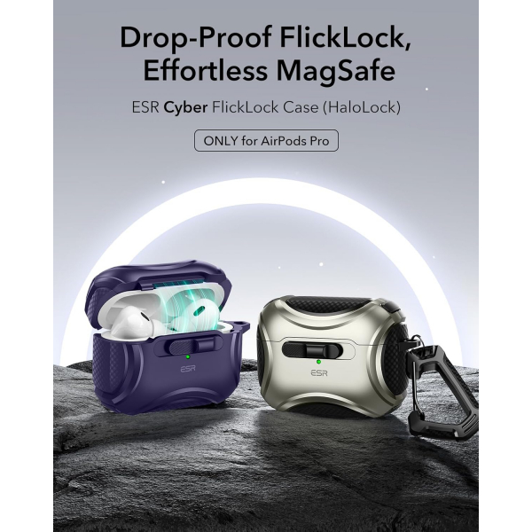 ESR Cyber FlickLock AirPods Pro 2.Nesil Klf-Purple