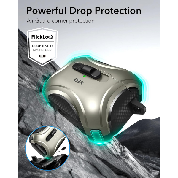 ESR Cyber FlickLock AirPods Pro 2.Nesil Klf-Titanium