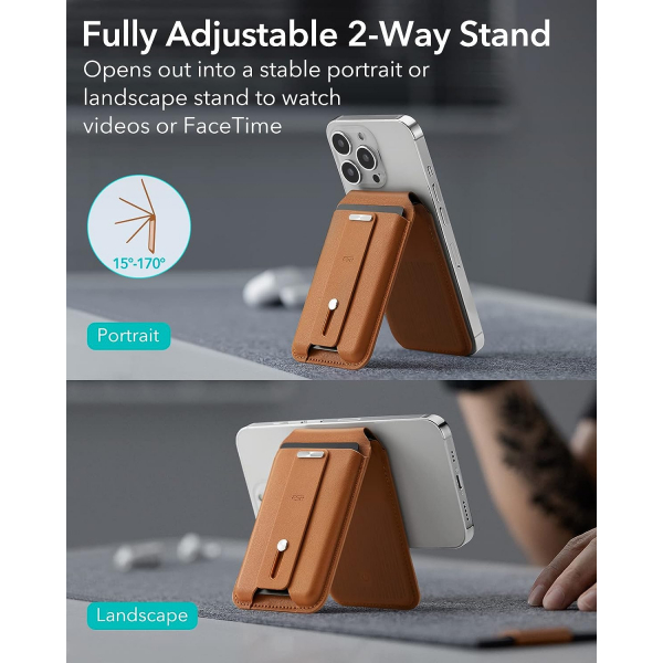 ESR MagSafe Geo iPhone Czdan Stand-Brown