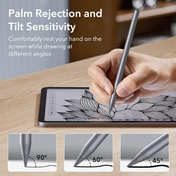 ESR Manyetik iPad Uyumlu Stylus Kalem-Dark Silver