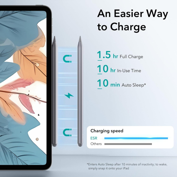 ESR Manyetik iPad Uyumlu Stylus Kalem-Dark Silver