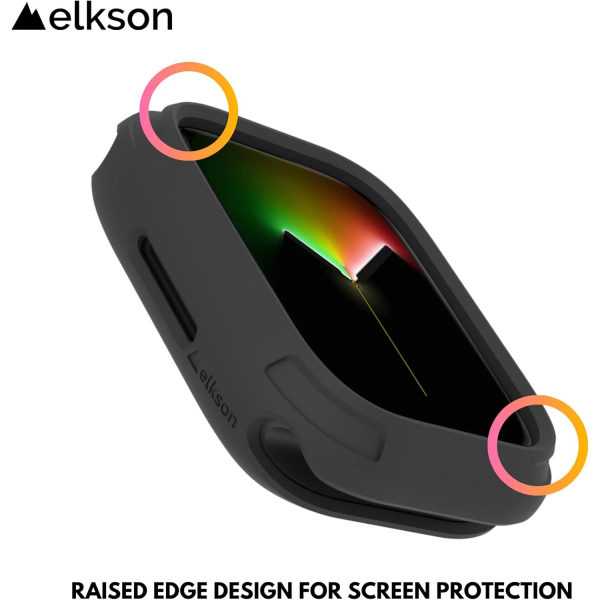 Elkson Apple Watch 9 45mm Bumper Klf-Black