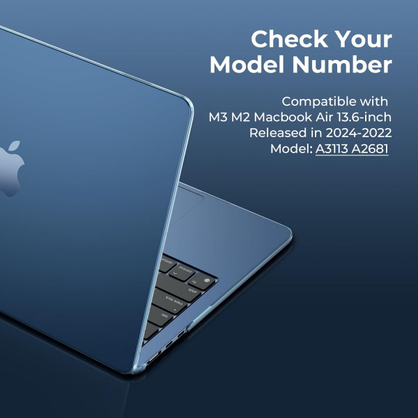 EooCoo MacBook Air M3 effaf Klf (13 in)-Crystal Midnight 