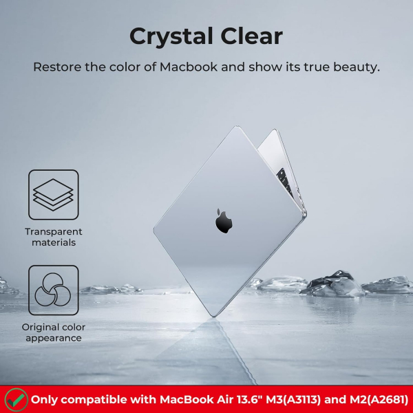 EooCoo MacBook Air M3 effaf Klf (13 in)-Crystal Clear 