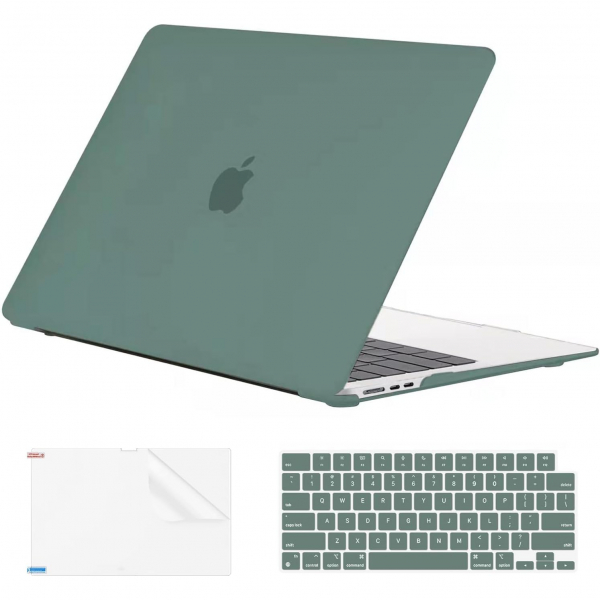 EooCoo MacBook Air M3 effaf Klf (13 in)-Matte Midnight Green 