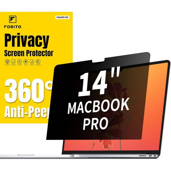 F FORITO Privacy MacBook Pro M2 Ekran Koruyucu (14 in)